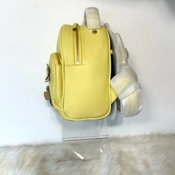 Furla Frida Yellow Leather Floral Appliqué Mini Backpack New with tag - Picture 4 of 11